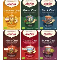 Yogi tea Lucky Chai - Biologische Kruidenthee met Kaneel, Gember en Kardemom voor Een Traditionele en Verwarmende Chai-ervaring - 6 Pakjes x 17 Theezakjes