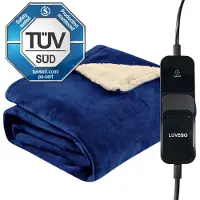 Luvego Elektrische Bovendeken Warmtedeken XL met Fleece/Sherpa