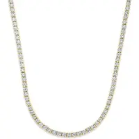 New Bling 9NB-1632-Y – Zilveren tennis ketting – Met witte zirkonia 2,5 mm – Goudkleurig – 925 zilver – 40+5 cm
