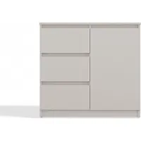 Top E Shop KASZMIR 1D3S - Dressoir - 3 lades - 1 deur - Greeploos design