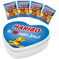 Haribo Starmix geschenkdoos hartje "Ik hou van jou" - valentijnscadeau - snoepcadeau - 100g