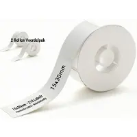Niimbot Labels - Etiketten - Voor D11(H) en D110(M) - 15 x 30 mm - 210 vellen - Wit - Voordeelverpakking van 2 stuks