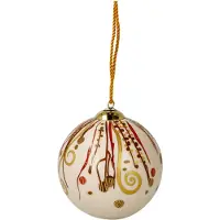 Goebel - Gustav Klimt | Kerstbal Medicijn | Porselein - 8cm - met echt goud