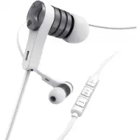 Hama Intense In-ear Stereofonisch Bedraad Zilver, Wit mobiele hoofdtelefoon