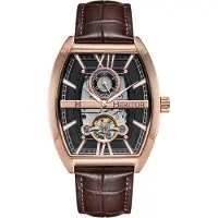 Heritor Automatic Heritor Automatische Masterson Semi-Skelet Veelzijdige Leren Band Horloge