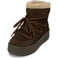 Marc O'Polo Snowboots 'Pia' beige / donkerbruin
