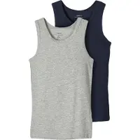 Name it Onderhemd blauw / grijs gemêleerd