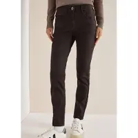 Cecil Dames Broek in lederlook - Bruin - 34