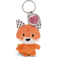 Nici Sleutelhanger Hart Junior 7 Cm Pluche/polyester Oranje/roze