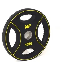 Muscle Power PU 4-Grip Halterschijf - 50 mm - 15 kg