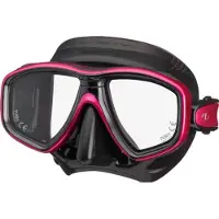 Tusa Freedom Ceos – Duikmasker met twee lenzen, comfortabele pasvorm dicht op het gezicht, Freedom Technology voor comfort en prestaties, hypoallergeen silicone – Zwart/Roze – M-212QB RP