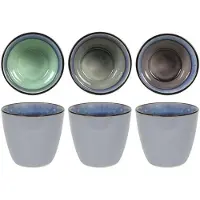 Svenska Living Mok Reactive Glaze 9x8cm 6st Verschillende verschillende Aardewerk Svenska