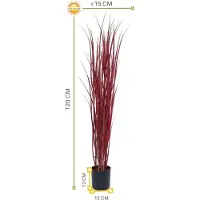 LeopoldFlora Kunst siergras rood 120cm uv