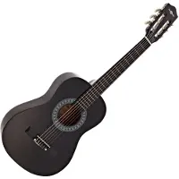 Gear4Music Junior 1/2 Classical Guitar by Black