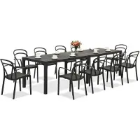 BICA King Double/Vague antraciet tuinmeubelset voor 10 personen