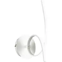 Gea Luce Moderne LED-wandlamp Tosca, gemaakt van satijnwit aluminium, 15 W, 840 lm, warm wit licht (3000 K), opal diffuser, IP20, gebogen design