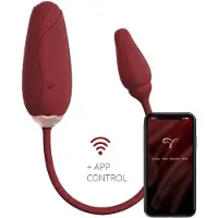 Viotec - Flora - Draagbare Vibrator met App Bediening - Wijnrood - Om Te Dragen in je Slip
