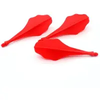 Cuesoul - TRAJ AK8 Integrated Dart Flights - Cloud Shape - Red