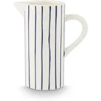 Vt wonen Waterkan vtwonen Jug With Ear Ceramic Wide Stripes 20,5 x 12,5 x 25 cm