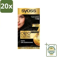 Syoss Oleo Intense - Haarverf - 1-10 - Intens Zwart - 115ml x 20
