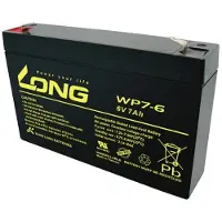 Long WP7-6 Loodaccu 6 V 7 Ah Loodvlies (AGM) (b x h x d) 151 x 100 x 34 mm Kabelschoen 4.8 mm Geringe zelfontlading, Onderhoudsvrij