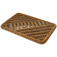Benson Deurmat - staaldraad/kokos - extra zwaar - 40 x 60 cm - bruin - droogloopmat