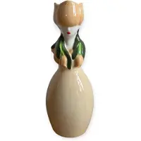 DK Design Daan Kromhout - Vaas - Tulpenvaas - Lucy Dutch - Woman - Beige, Creme - Keramiek - 22 cm