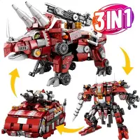 ReoBrix 3-in-1 Mecha Triceratops - Technisch speelgoed voor volwassenen - 33003