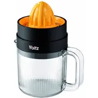 Oliver Voltz - Citruspers - 1.2 L - Elektrische Citruspers / Sinaasappelpers - Fruitpers - Juicer - 30 W - Zwart / Oranje