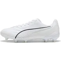 Puma KING PLATINUM FG/AG uniseks voetbalschoenen, Zwart/Wit/Goud, Maat 42