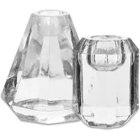 Vtwonen - Seasonal - Set van 2 - Kandelaars - Transparant - Glas