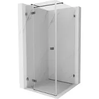 Mexen Lunar T schuifdouchecabine links 100 x 100 , transparant, geborsteld pistoolgrijs - 834T-100-100-66-00-L