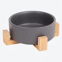 Pets Collection Voerbak Keramiek - 15 cm - 4,5 cm - Grijs