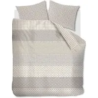 Rivièra Maison Dekbedovertrek Ropes Taupe Katoen-200 x 200 / 220 cm | 2-Persoons