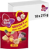 Red Band snoepmix Groovy - snoep - zacht - zoet - zuur - 10x215g