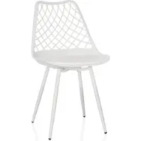 Hjh LIVING Tuinstoel / eetkamerstoel BEGIO S kunststof wit