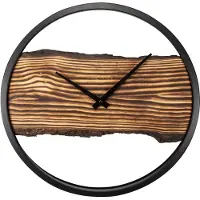 Nextime Forest Large – Wandklok – 45 cm – Hout/Metaal – Bruin – Stil