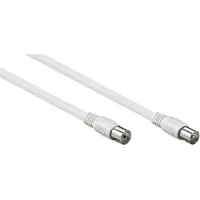 Nedis Coaxkabel | IEC (Coax) Male | IEC (Coax) Female | Vernikkeld | 90 dB | 75 Ohm | Dubbel Afgeschermd | 15.0 m | Rond | PVC | Wit | Label