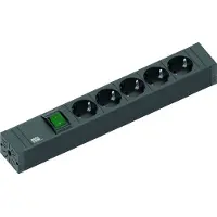 Bachmann CONNECT LINE: 5x aardingscontacten, schakelaar