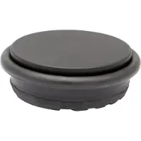 Wagner deurstop BIG DISK ZWART, staal, poedercoating, Ø 100 x H 30 mm, verrijdbaar, antislip, zwart, 0,74 kg