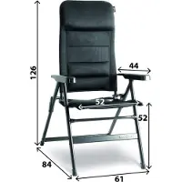 Brunner - Aravel 3D - Campingstoel 49 x 44 x50/126 cm - L, grijs