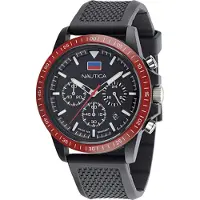 Nautica One Analoog Horloge Zwart Case: 100% Bio-Ceramic | Armband: 100% Bio-Based Pu 43 NAPNOF3S1, NAPNOF3S8