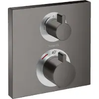 Hansgrohe Ecostat Square inbouw douchekraan thermostaat brushed black chrome