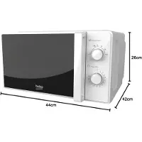 Beko MOC20100WFB, Aanrecht, Solo-magnetron, 20 l, 700 W, Knop