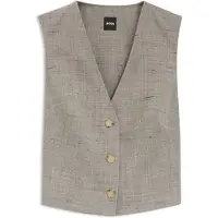BOSS Kort gilet van een wolmix Maat 44
