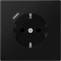JUNG SCHUKO-stopcontact, 16 A, 250 V, met USB-oplaadpoort, 1x Type C, Safety Plus, serie, 1 stuk.