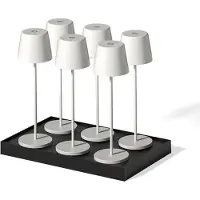 Lumisky Set van 6 tafellampen met voet. H38CM KELLY