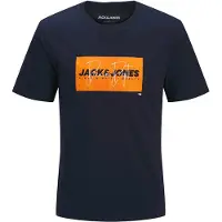 Jack & Jones Junior Shirt 'JJCOLE' navy / oranje / wit