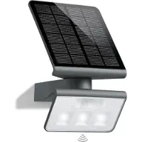 Steinel XSolar L-S Professionele LED sensorspot XSOLAR PRO-LINE, zwart, Kunststof, Modern, solar buitenlamp