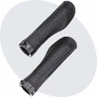 Voltano Ergonomische Fietshandvatten Zwart - 132 / 132 MM